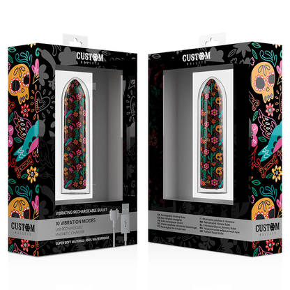 Comprar Custom Bullets Bala Recargable Skull – Diseño Elegante Con 10 Intensidades De Placer-Noxtic