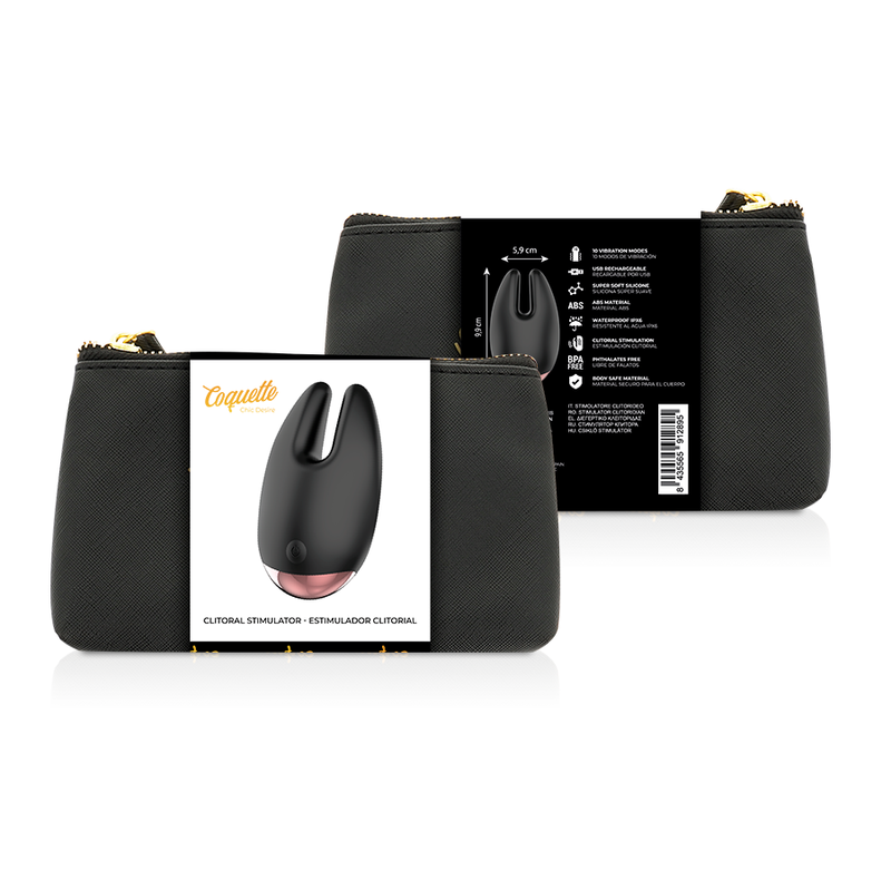 Coquette Chic Desire Black Gold – Stimolatore ricaricabile dal design elegante e funzionale