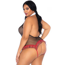 Comprar LEG AVENUE Teddy Colegiala Talla Plus – Body De Rejilla Con Diseño Seductor Para Comodidad Elegante-Noxtic