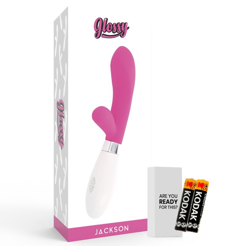 GLOSSY Jackson Rabbit Rosa – Sex toy ergonomico con doppio motore