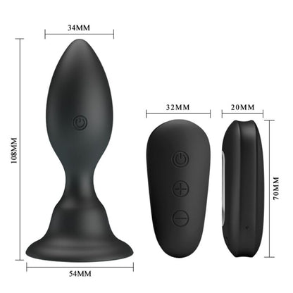 Comprar MR PLAY Plug Anal Con Vibración Negro – Diseño Ergonómico Con 12 Modos De Estimulación-Noxtic