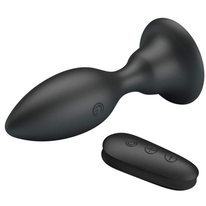 MR PLAY Plug Anale Vibrante Nero – Design Ergonomico con 12 Modalità di Stimolazione