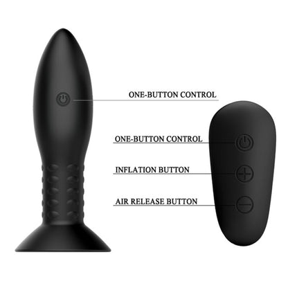 Comprar MR PLAY Plug Con Bolas Rotatorias Negro – Estimulador Con Control Remoto Para Sensaciones Únicas-Noxtic