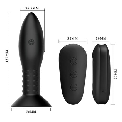 Comprar MR PLAY Plug Con Bolas Rotatorias Negro – Estimulador Con Control Remoto Para Sensaciones Únicas-Noxtic