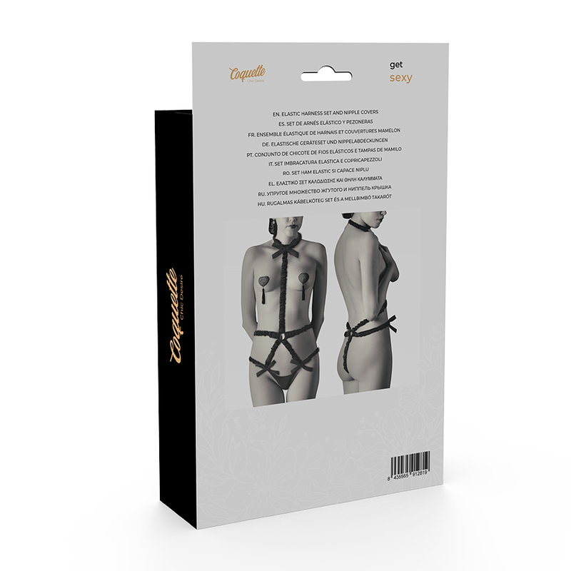 Comprar COQUETTE Chic Desire – Conjunto De Lencería Con Pezoneras A Juego Para Potenciar Tu Feminidad-Noxtic