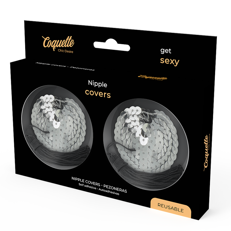 Comprar COQUETTE Cubre Pezones Silver – Diseño Elegante Con Cinta Autoadhesiva Para Realzar Tu Estilo-Noxtic