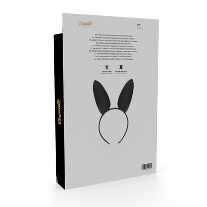 Comprar COQUETTE CHIC DESIRE – Diadema Elegante Con Orejas De Conejo En Cuero Vegano-Noxtic