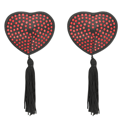 Comprar Coquette Chic Desire Cubre Pezones Rojo Negro – Fáciles De Usar Con Cinta Autoadhesiva-Noxtic