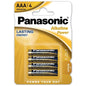 Comprar PANASONIC Pila Alcalina AAA LR03 Blister 4 Unidades – Alta Duración Para Dispositivos Electrónicos Pequeños-Noxtic