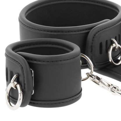 Comprar Fetish Submissive Collar Y Esposas Vegan Leather – Set Elegante Con Forro De Neopreno Para Comodidad Durante Juegos-Noxtic