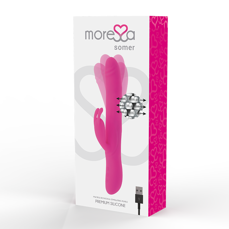 Comprar MORESSA Somer Rotador Perlados – Estimulador Silicona Premium Con Vibración Intensa-Noxtic
