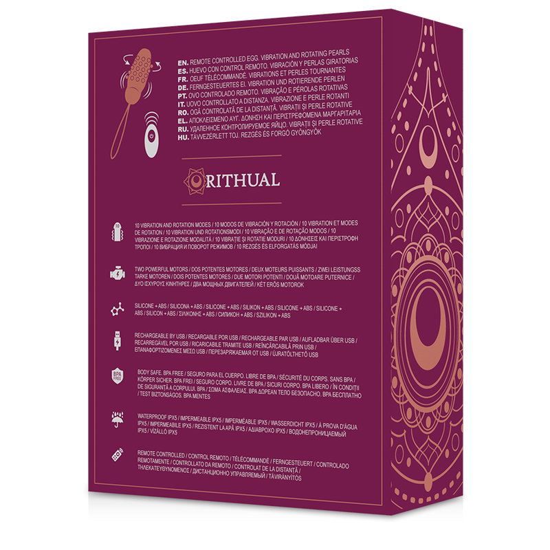 RITHUAL - SITA EGG REMOTE CONTROL ROTATING PEARLS + VIBRATION