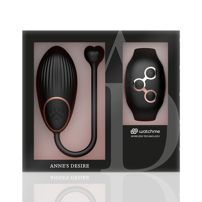 ANNE'S DESIRE - REMOTE CONTROL EGG WITH WATCHME TECHNOLOGY, BLACK/GOLD