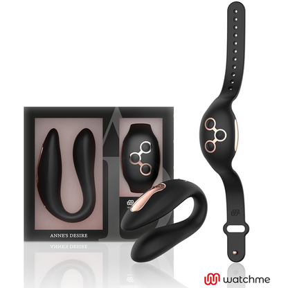 Comprar ANNE'S DESIRE Dual Pleasure Tecnología Watchme Negro Gold – Juguete Erótico Con Diseño Sofisticado Y Tecnología Avanzada-Noxtic