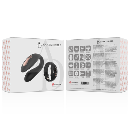 Comprar ANNE'S DESIRE Dual Pleasure Tecnología Watchme Negro Gold – Juguete Erótico Con Diseño Sofisticado Y Tecnología Avanzada-Noxtic