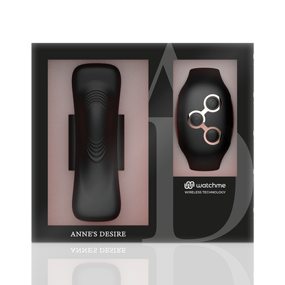 Comprar ANNE'S DESIRE Panty Pleasure Tecnología WatchMe Negro Y Dorado – Diseño Ergonómico Con Control Avanzado Para Placer Personalizado-Noxtic