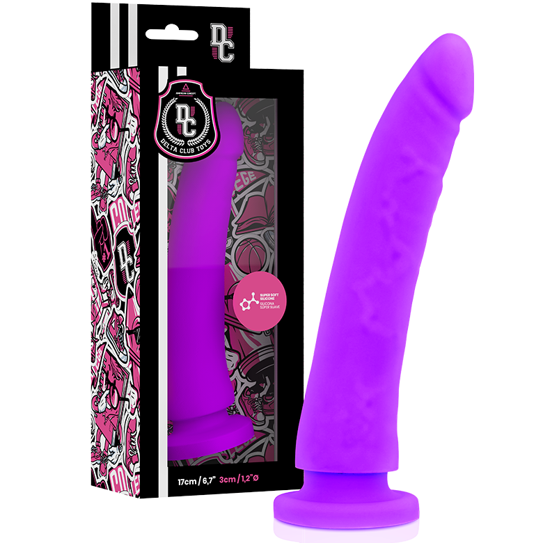 Dildo realistico Delta Club viola – Silicone medico ipoallergenico per un piacere sicuro