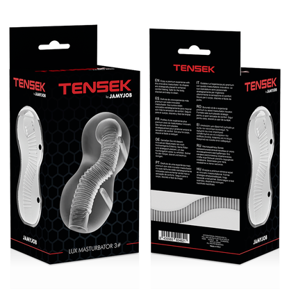 JAMYJOB Extreme Masturbador Tensek 3 Transparente – Diseño Estimulante Para Placer Sensorial