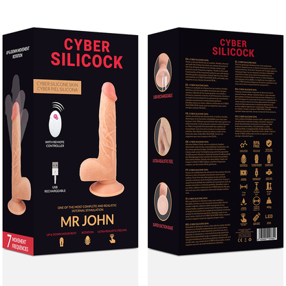 Mr John Silicock Realista Con Control Remoto 23.88 Cm – Diseño Avanzado Para Exploración Intima