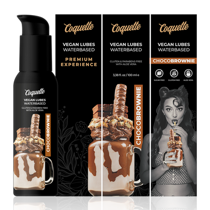 Lubrificante vegano COQUETTE Chic Desire Chocobrownie 100 ml – Esperienza premium a base d'acqua per un piacere intenso