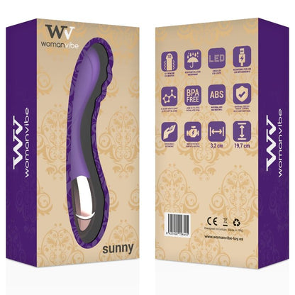 WOMANVIBE Sunny Vibrador Recargable – Diseño Curvado Con Silicona Suave Para Placer Intenso