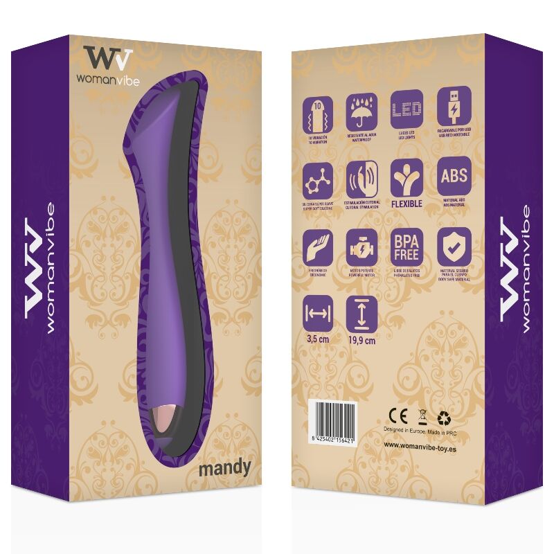 WOMANVIBE - MANDY RECHARGEABLE SILICONE K-SPOT VIBRATOR