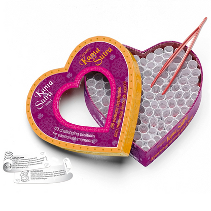 TEASE & PLEASE Corazón Kamasutra – Juego Divertido Para Explorar Nuevas Posturas Con Pareja