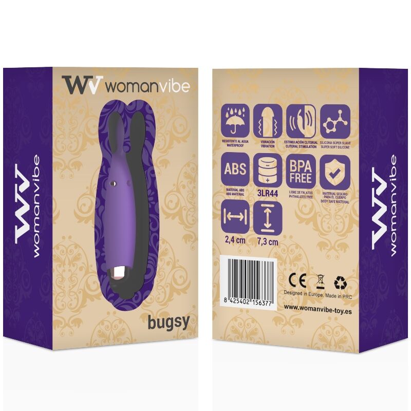 WOMANVIBE Bugsy Estimulador Rabbit – Diseño Innovador Para Placer Único
