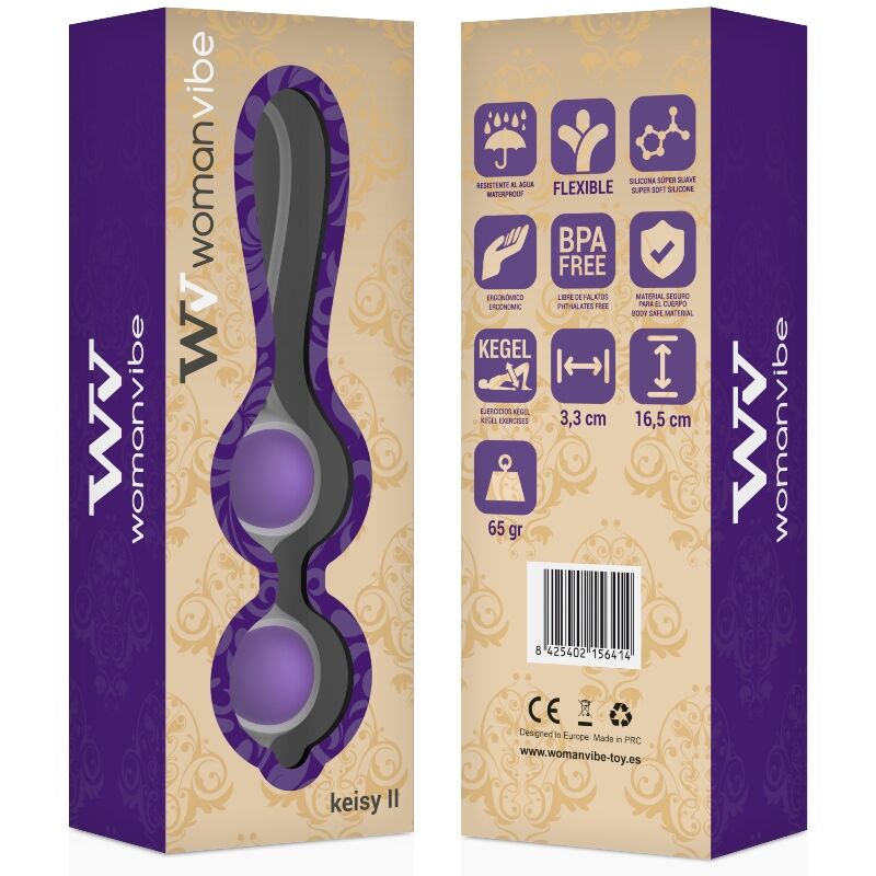 WOMANVIBE Keisy II Bolas Silicona – Fortalece Tu Suelo Pélvico Con Diseño Ligero y Suave