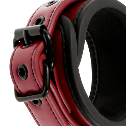 Comprar FETISH Submissive Dark Room – Esposas De Cuero Vegano Con Forro De Neopreno Para Comodidad Y Estilo-Noxtic