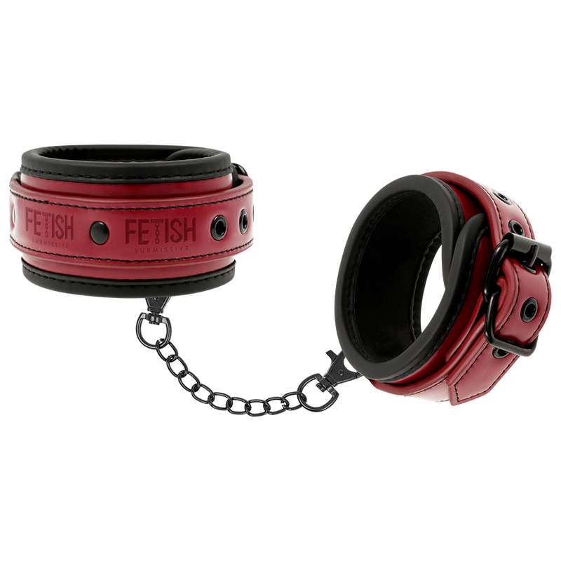 Comprar Fetish Submissive Dark Room Esposas Tobillos Cuero Vegano – Comodidad y Libertad Sensorial Para Juegos de Esclavitud-Noxtic