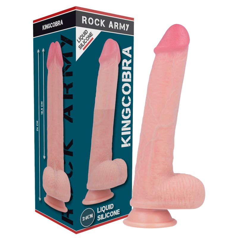 ROCKARMY Kingcobra Premium Dildo Harness 24 cm – Design ergonomico per un piacere intenso