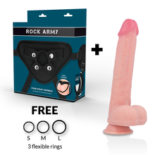 ROCKARMY - HARNESS + LIQUID SILICONE DILDO PREMIUM KINGCOBRA 24 CM -O- 4.77 CM