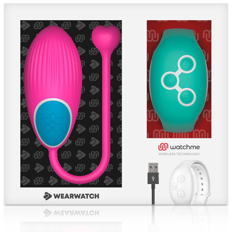WEARWATCH Egg Remote Control Technology Watchme Fucsia Aquamarine – Vibratore ricaricabile con potente stimolazione sensoriale