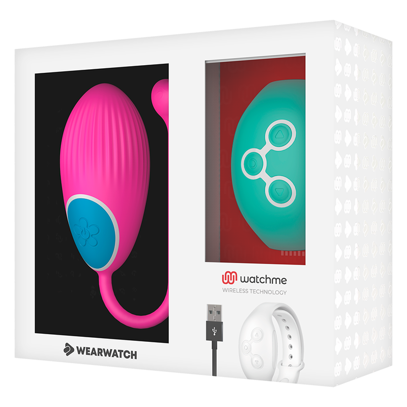 WEARWATCH Egg Remote Control Technology Watchme Fucsia Aquamarine – Vibratore ricaricabile con potente stimolazione sensoriale