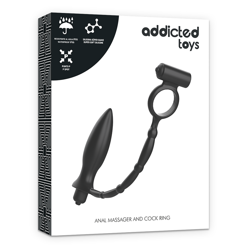 ADDICTED TOYS Plug Anal Con Anillo Vibrador – Estimulador Con Diseño Innovador Para Placer Único