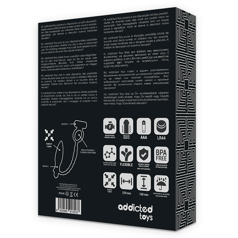 ADDICTED TOYS Plug Anal Con Anillo Vibrador – Estimulador Con Diseño Innovador Para Placer Único