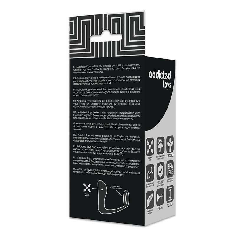 ADDICTED TOYS Plug Anal Con Anillo Negro – Estimulador Con Diseño Ergonómico Para Placer Intenso