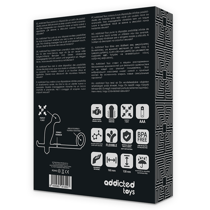 ADDICTED TOYS Plug Anal Con Anillo Silicone Negro 12 CM – Diseño Innovador Para Estimulación Confortable