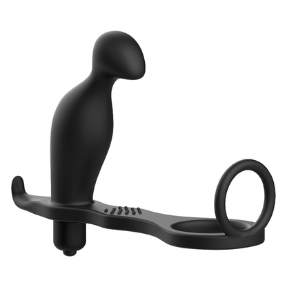 ADDICTED TOYS Plug Anal Con Anillo Silicone Negro 12 CM – Diseño Innovador Para Estimulación Confortable
