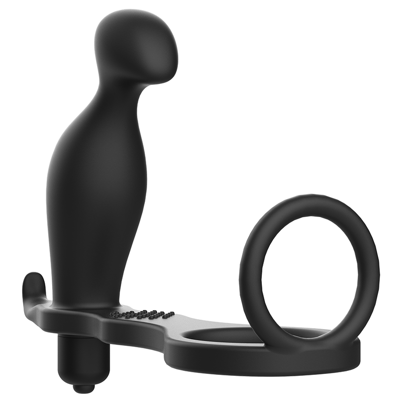 ADDICTED TOYS Plug Anal Con Anillo Silicone Negro 12 CM – Diseño Innovador Para Estimulación Confortable