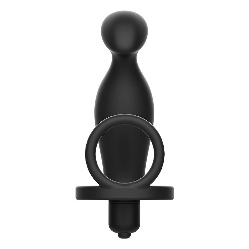 ADDICTED TOYS Plug Anal Con Anillo Silicone Negro 12 CM – Diseño Innovador Para Estimulación Confortable