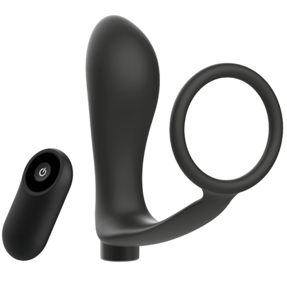 ADDICTED TOYS Anilla Pene Con Plug Anal – Diseño Recargable Con Control Remoto Para Estimulación Sensacional
